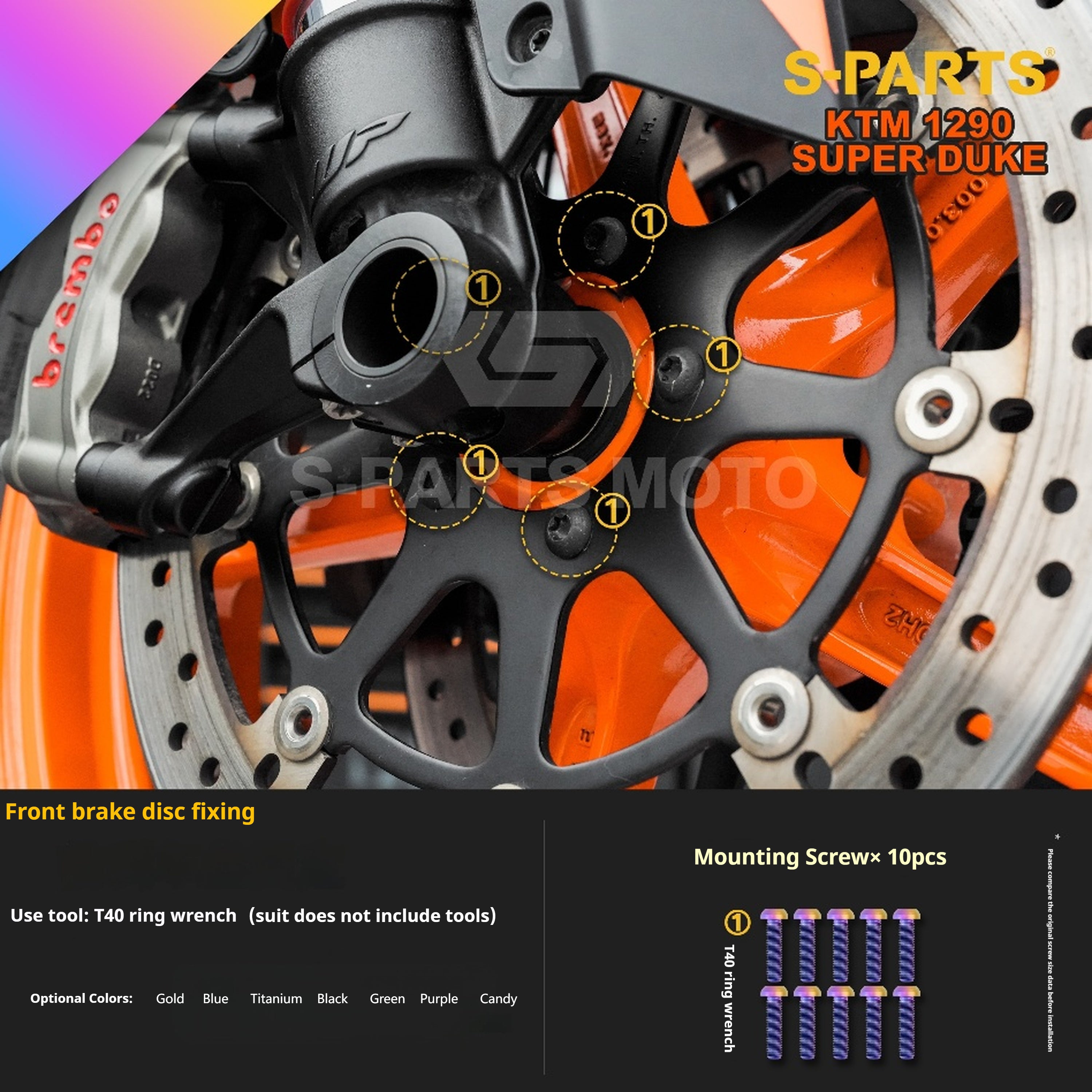 SPARTS KTM Super Duke 1290 · Full TC4 Titanium Bolt Kit｜Motorcycle Upgrade Set