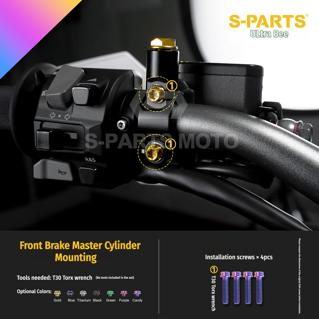 SPARTS Titanium Bolt Kit for Ultra Bee | Full Motorcycle Upgrade Set--candy