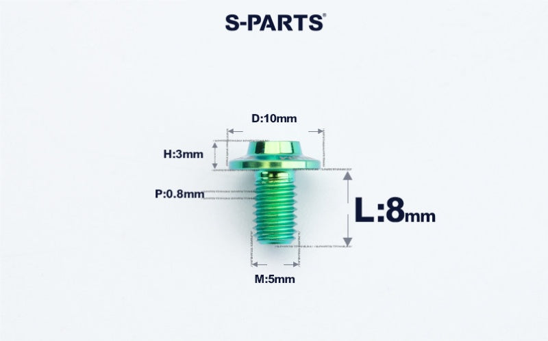 SPARTS A3 Countersunk Head M5 D10 Titanium Bolt TC4 Motorcycle & E-Bike Custom Fastener