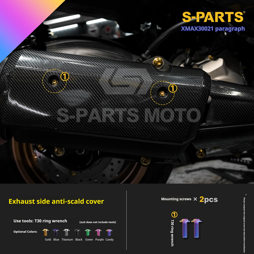 SPARTS Titanium Screw Set for Yamaha XMAX 300 2021 – Custom Candy Color & CNC Titanium Upgrade Kit