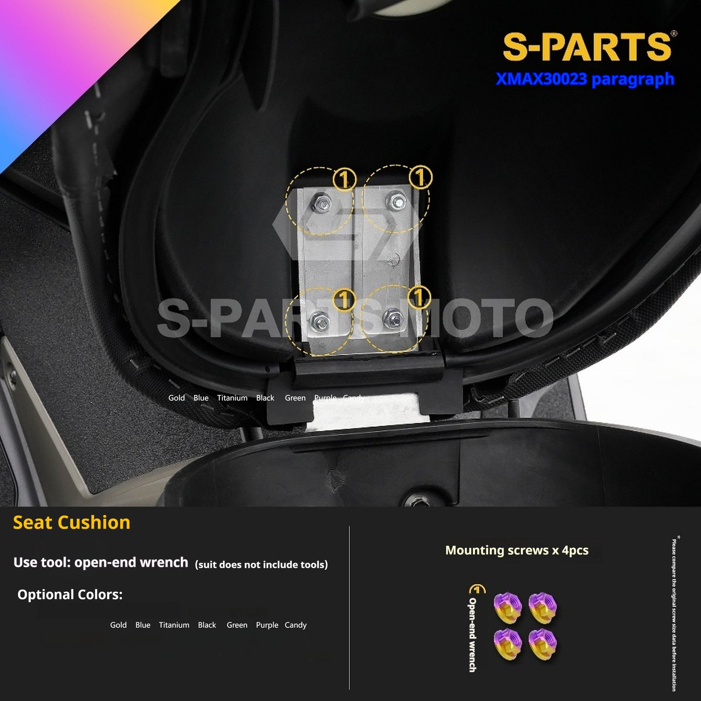 SPARTS 2023 XMAX300 Yamaha Motorcycle Modified Titanium Alloy Bolts Candy color