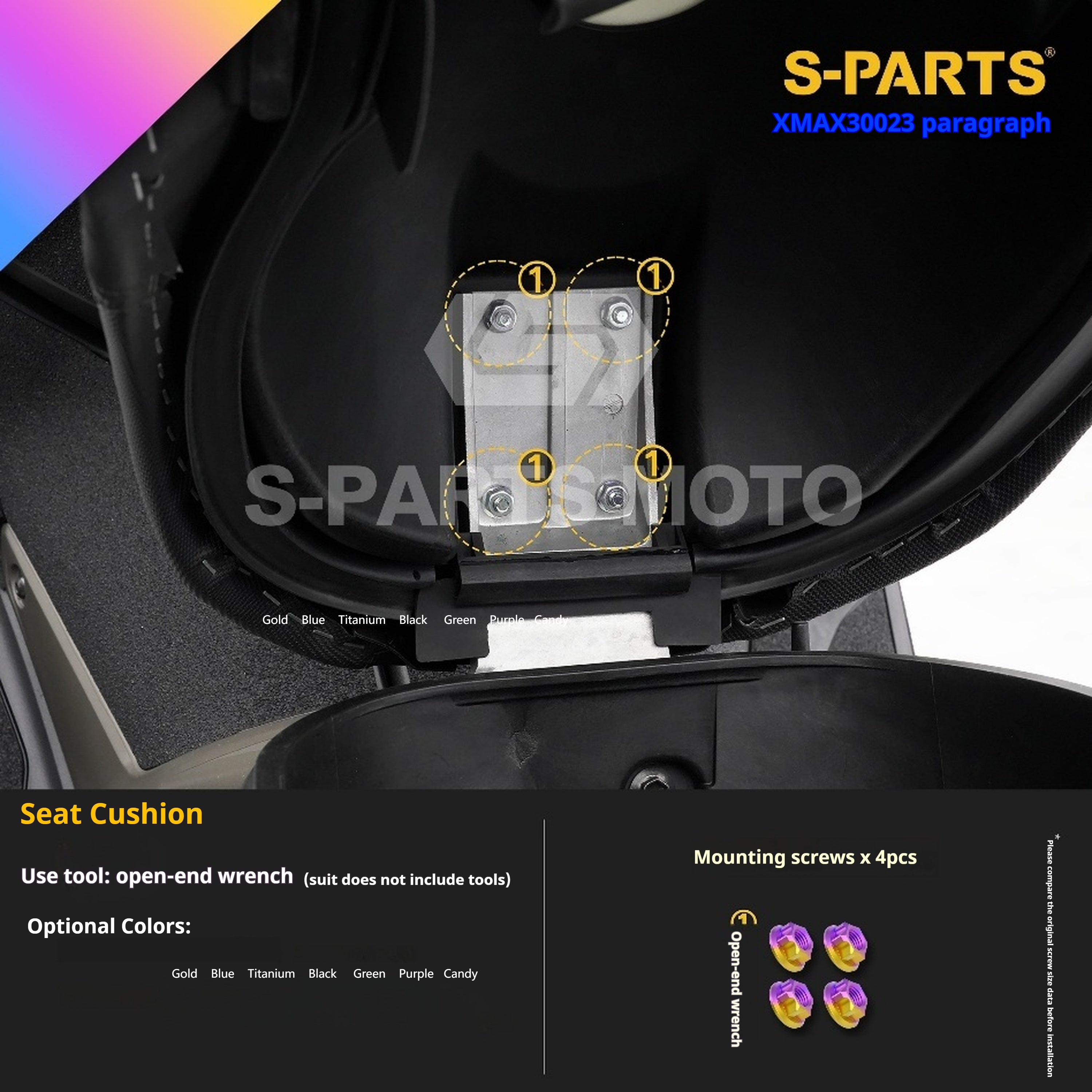 SPARTS Titanium Bolt Set for 2023 XMAX300 | Yamaha Motorcycle Titanium Bolt Upgrade