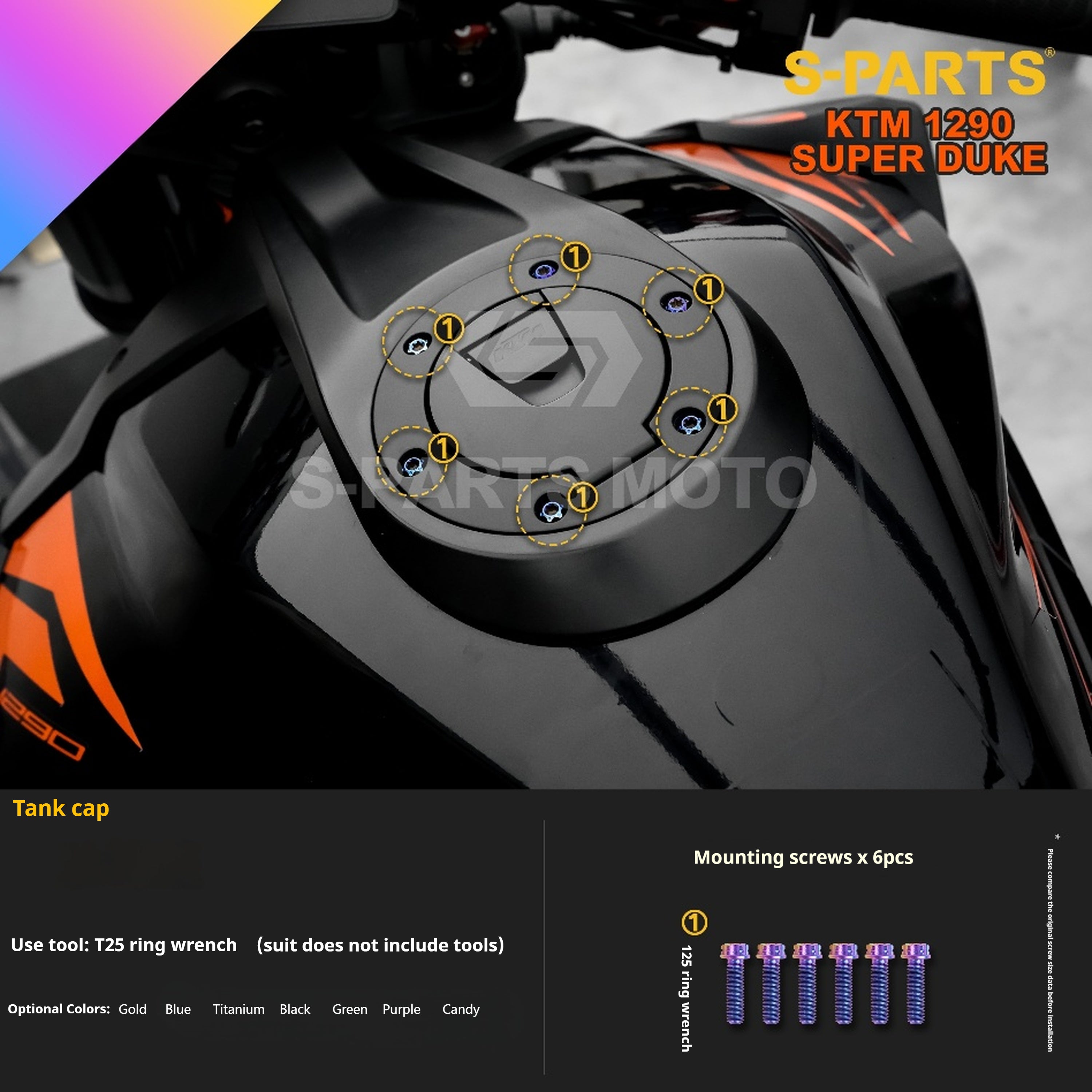 SPARTS KTM Super Duke 1290 · Full TC4 Titanium Bolt Kit｜Motorcycle Upgrade Set