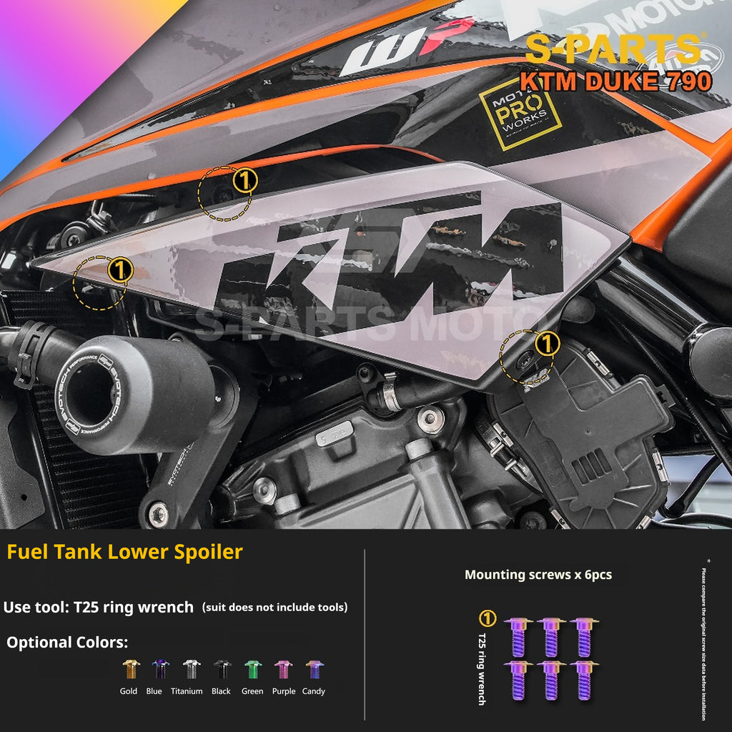 SPARTS Candy Color Titanium Bolt Kit for KTM DUKE 790 Disc Upgrade- Candy color