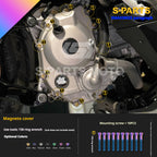 SPARTS Titanium Bolt Set for 2023 XMAX300 | Yamaha Motorcycle Titanium Bolt Upgrade