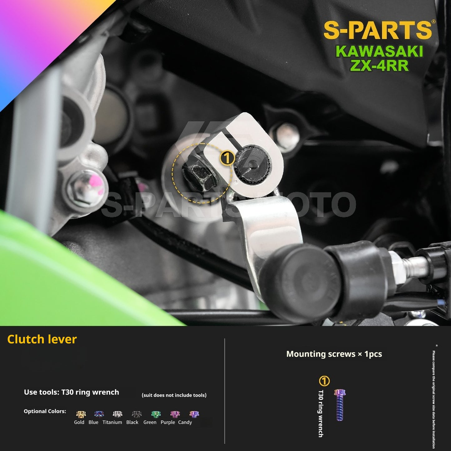SPARTS TC4 Titanium Bolt Kit for Kawasaki ZX-4RR | Motorcycle Titanium Bolt Upgrade