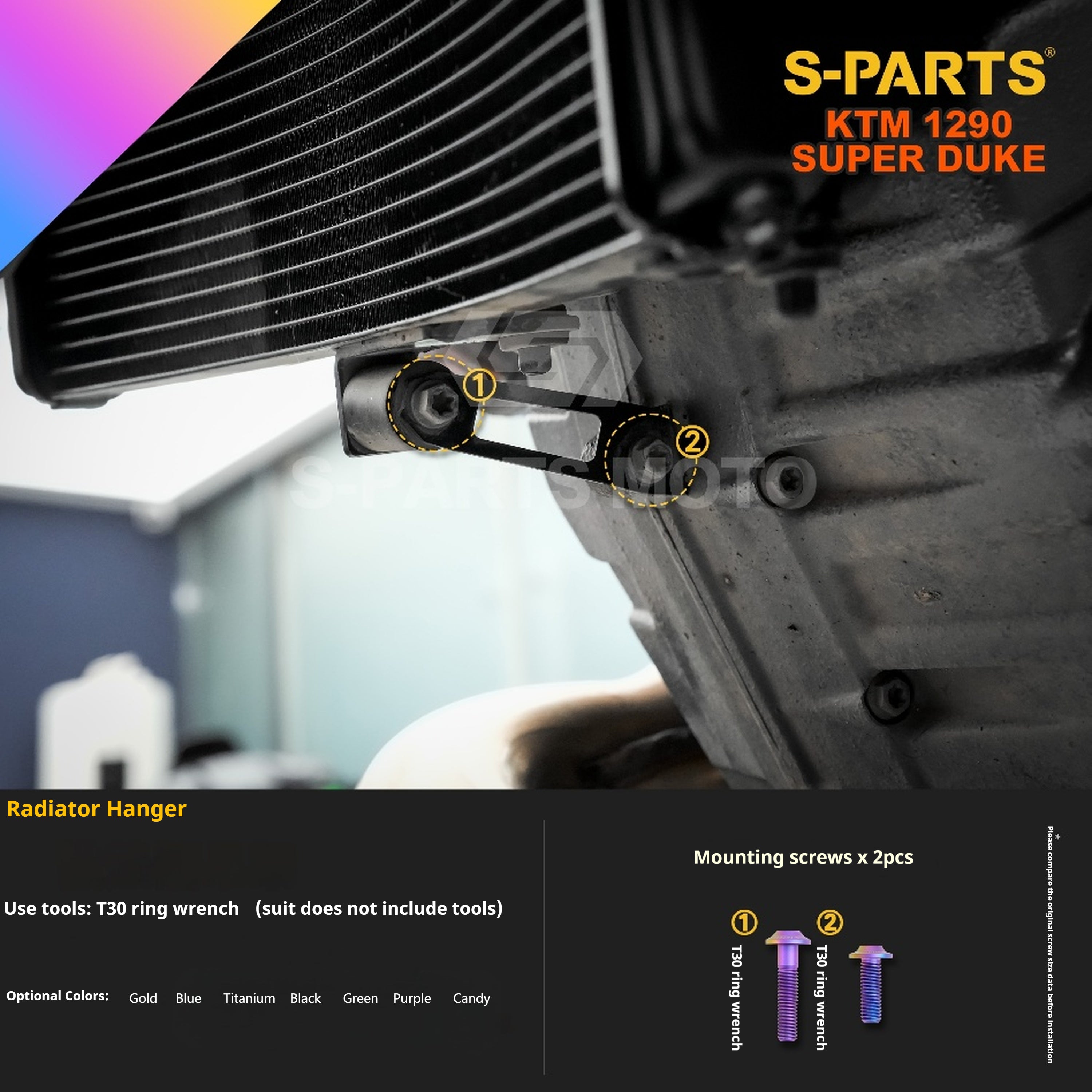 SPARTS KTM Super Duke 1290 · Full TC4 Titanium Bolt Kit｜Motorcycle Upgrade Set