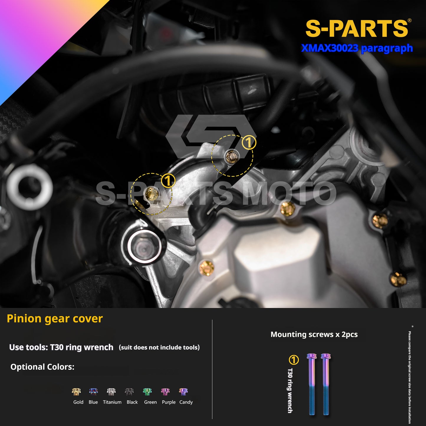 SPARTS 2023 XMAX300 Yamaha Motorcycle Modified Titanium Alloy Bolts Candy color