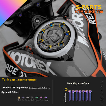 SPARTS TC4 Titanium Bolt Kit Compatible with KTM DUKE 790 – Full Motorcycle Fastener Upgrade