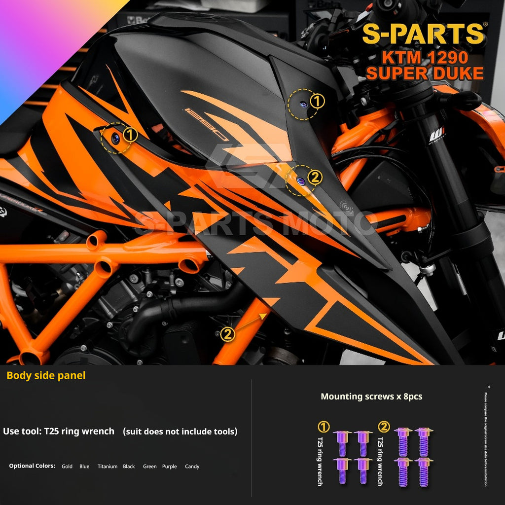SPARTS KTM Super Duke 1290 · Full TC4 Titanium Bolt Kit｜Motorcycle Upgrade Set