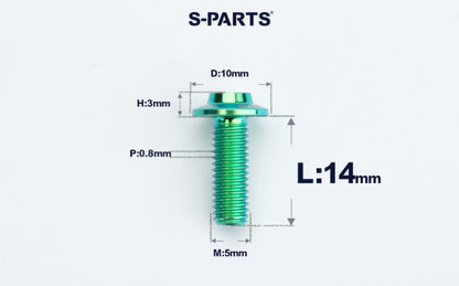 SPARTS A3 Countersunk Head M5 D10 Titanium Bolt TC4 Motorcycle & E-Bike Custom Fastener