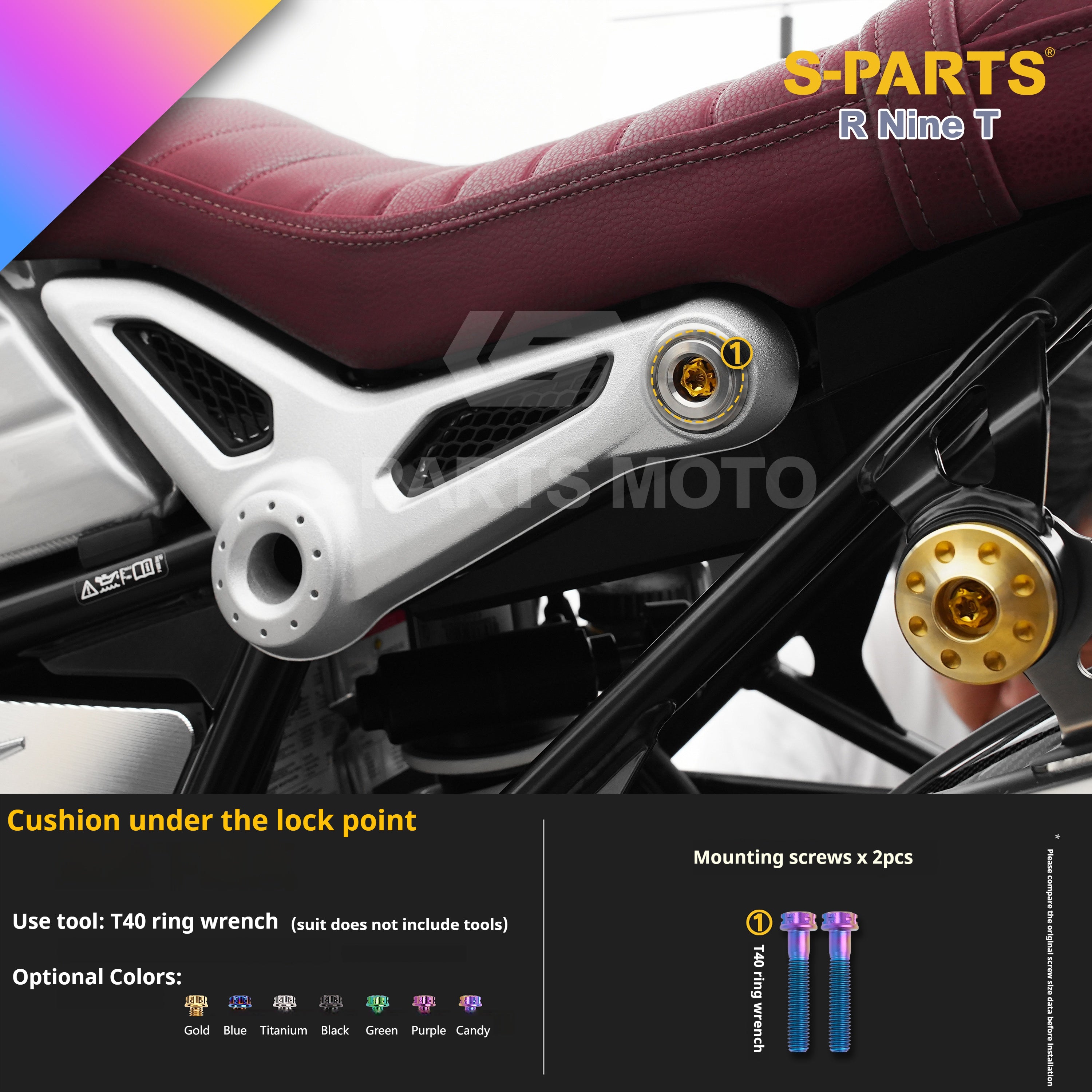 SPARTS BMW RnineT Titanium Alloy Motorcycle Bolt Upgrade Kit