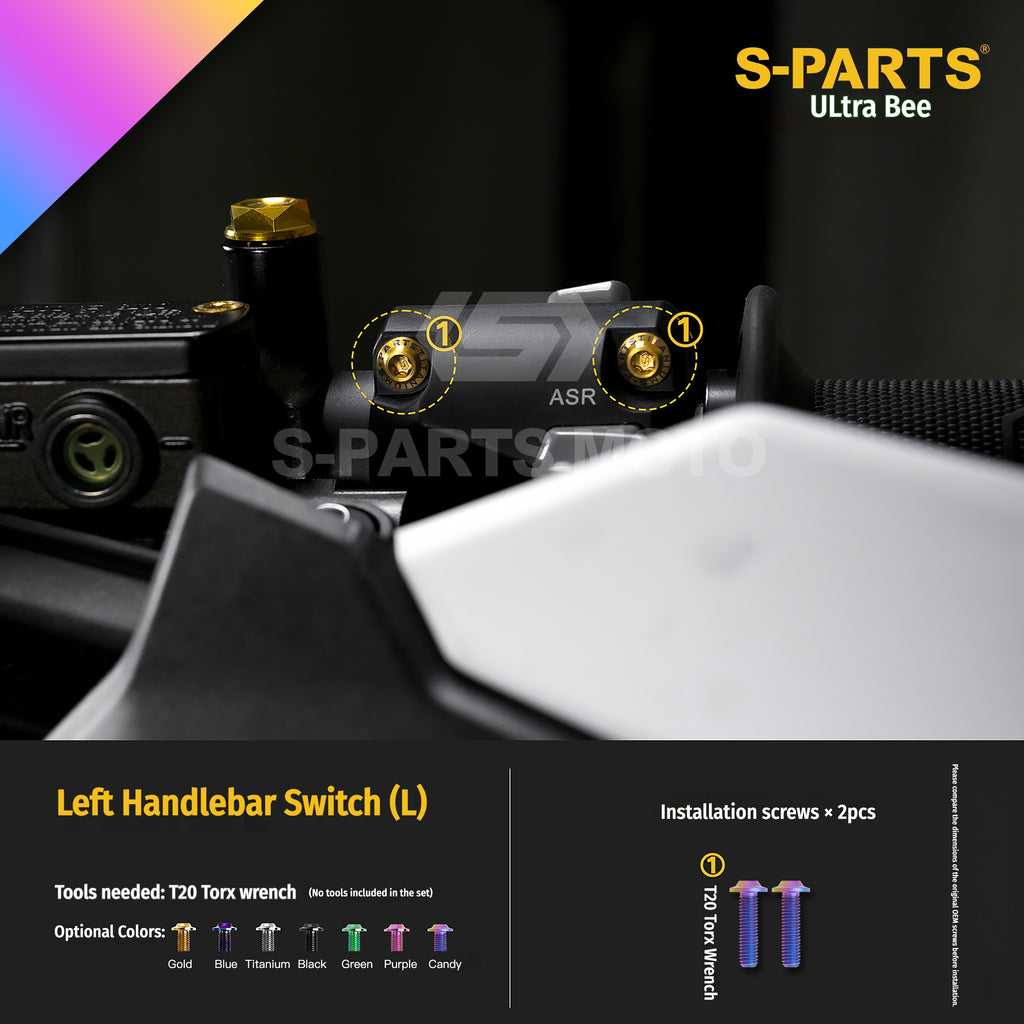 SPARTS Titanium Bolt Kit for Ultra Bee | Full Motorcycle Upgrade Set--candy