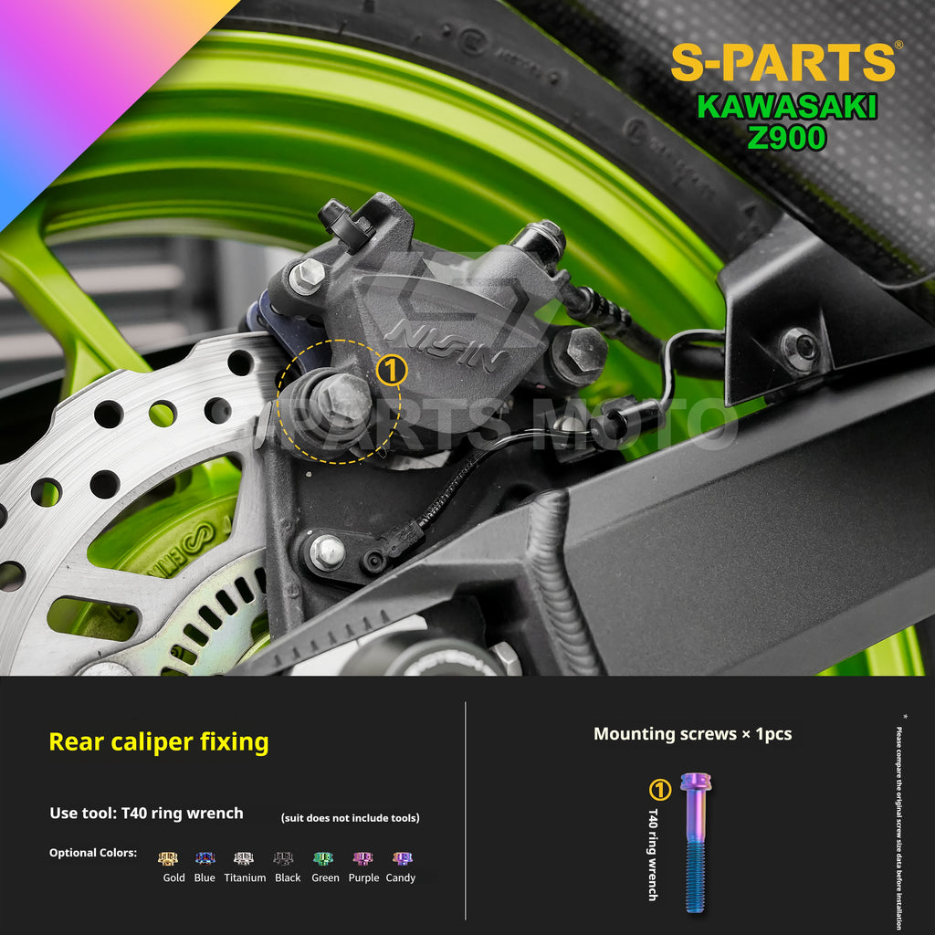 SPARTS Titanium Bolt Kit for Kawasaki Z900 2021 – ustom Candy Color & CNC Titanium Upgrade Kit - 2/2