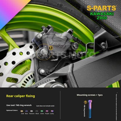 SPARTS TC4 Titanium Bolt Kit for Kawasaki Z900 2021 | Motorcycle Titanium Bolt Upgrade