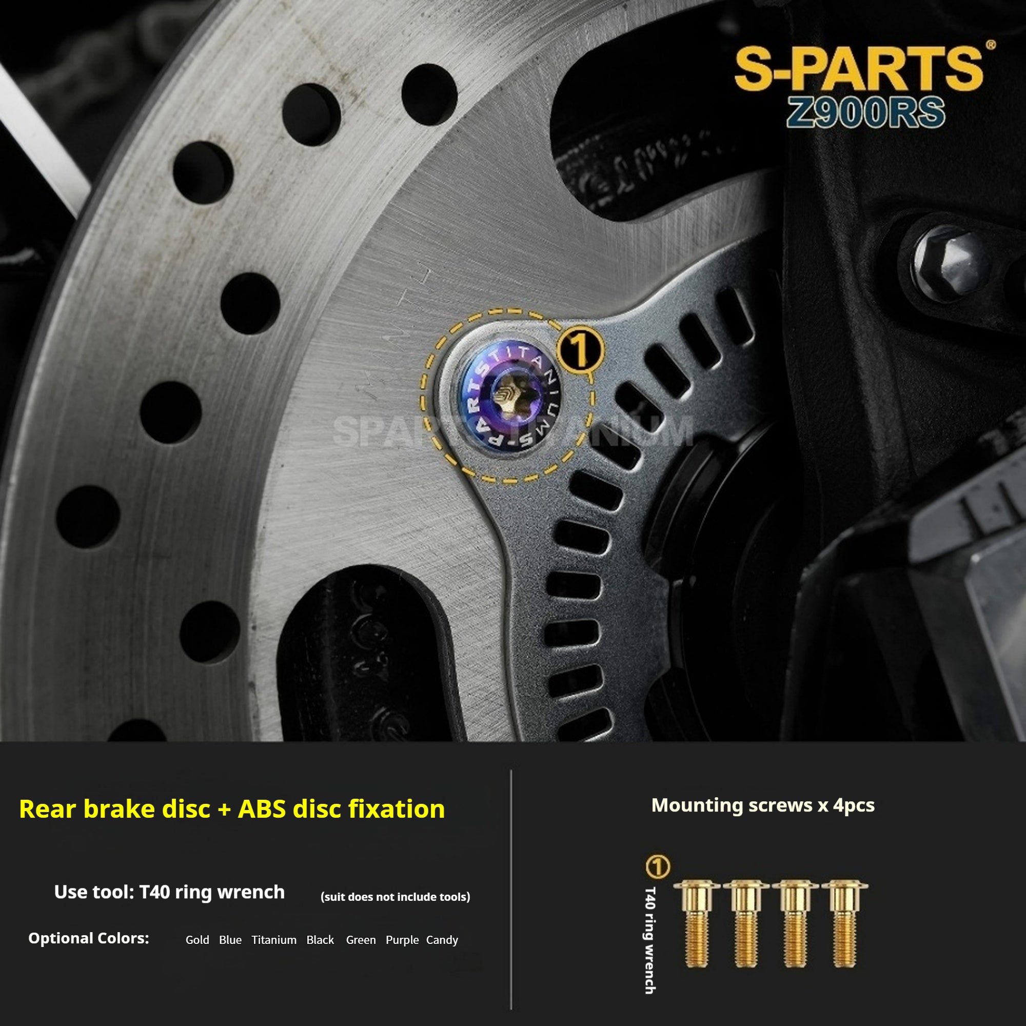 SPARTS Titanium Screw Set for Kawasaki Z900RS – Motorcycle Upgrade Kit