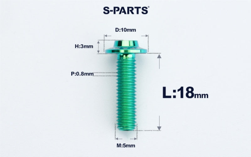 SPARTS A3 Countersunk Head M5 D10 Titanium Bolt TC4 Motorcycle & E-Bike Custom Fastener