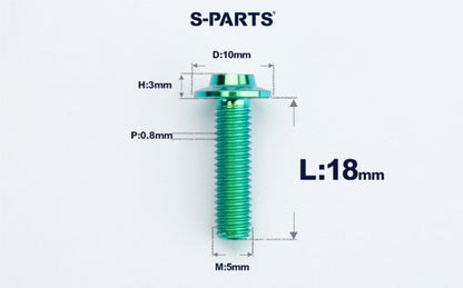 SPARTS A3 Countersunk Head M5 D10 Titanium Bolt TC4 Motorcycle & E-Bike Custom Fastener