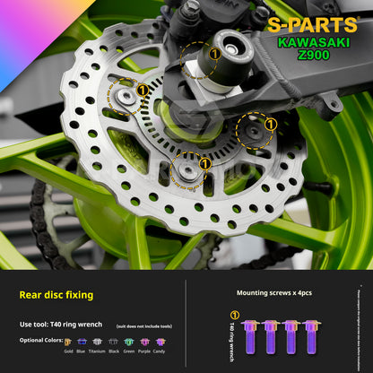 SPARTS TC4 Titanium Bolt Kit for Kawasaki Z900 2021 | Motorcycle Titanium Bolt Upgrade