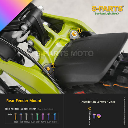 S-PARTS TC4 Titanium Full Bolt Kit for Sur-Ron Light Bee X (2025 Model)