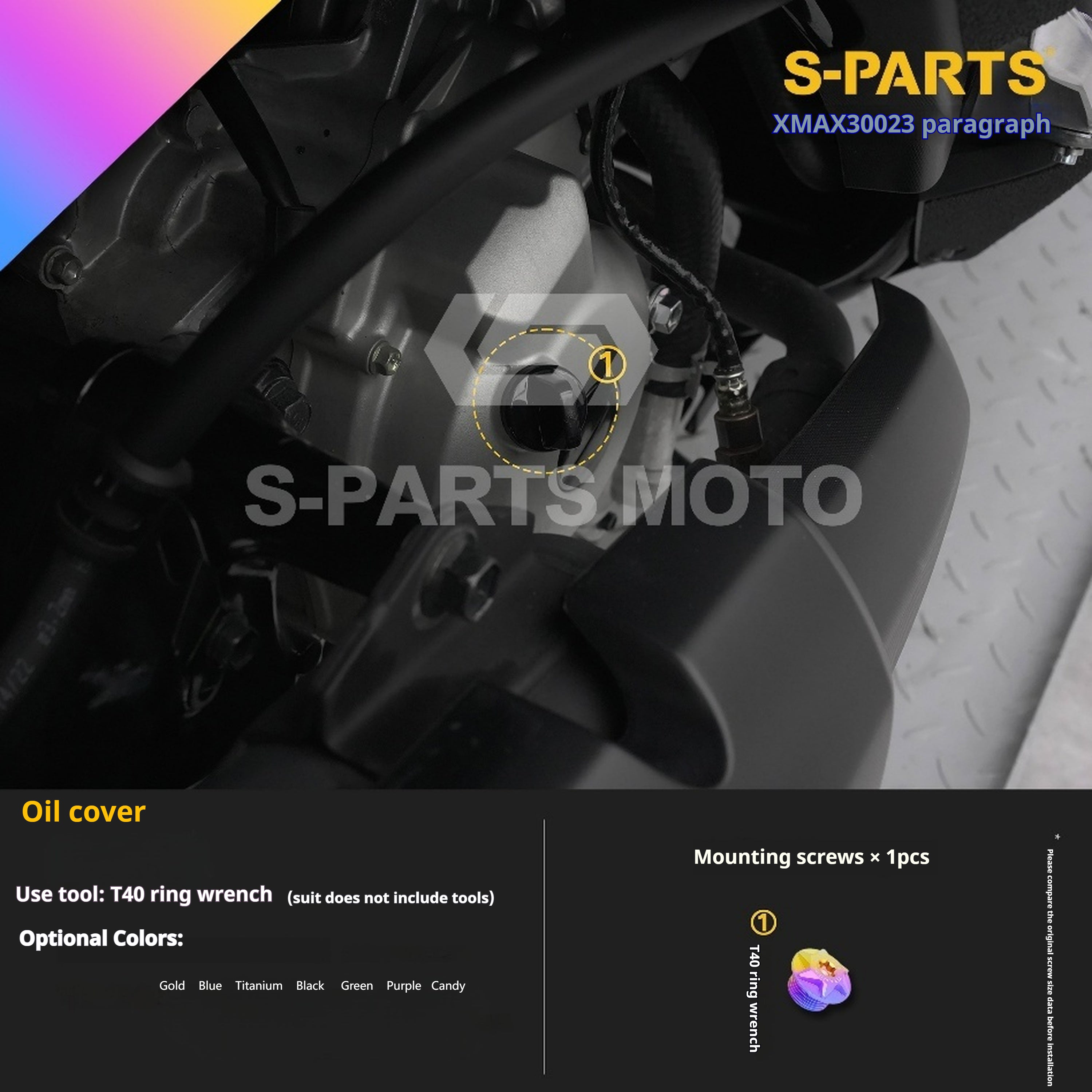 SPARTS Titanium Bolt Set for 2023 XMAX300 – Yamaha Motorcycle Custom Upgrade– Custom Candy Color - 2/2