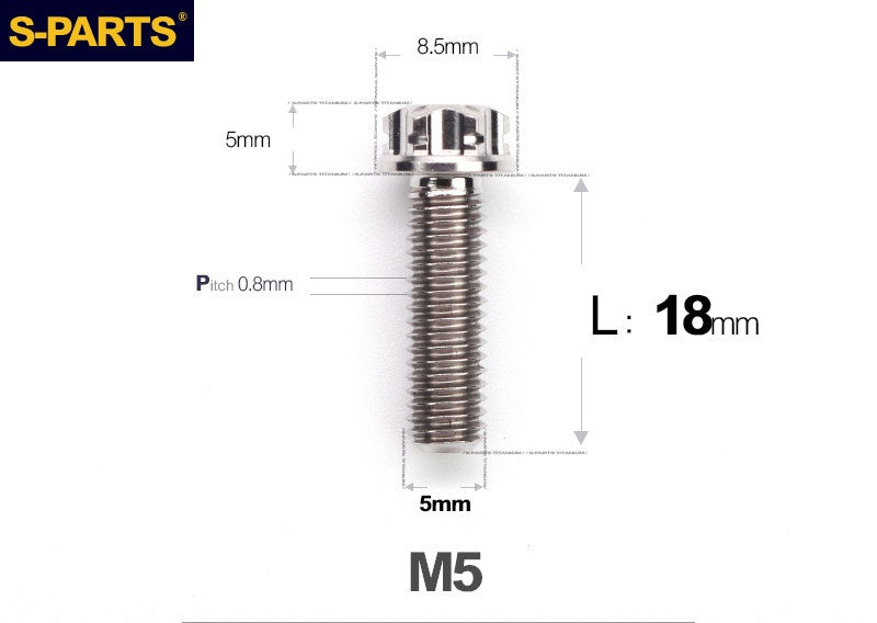 SPARTS M5 Titanium Bolt A3 Series – Motorcycle & E-Bike Upgrade Screws