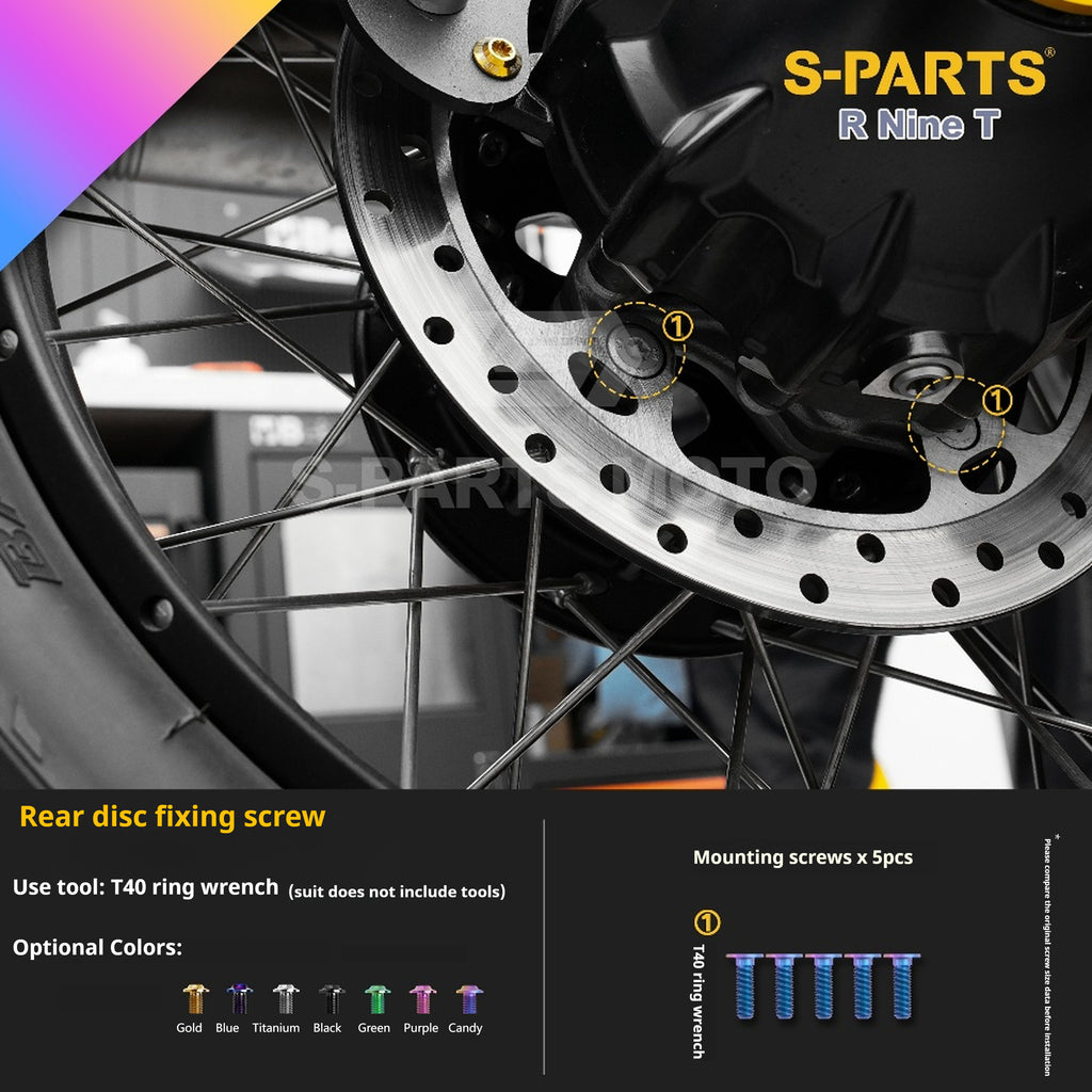 SPARTS BMW RnineT Titanium Alloy Motorcycle Bolt Upgrade Kit