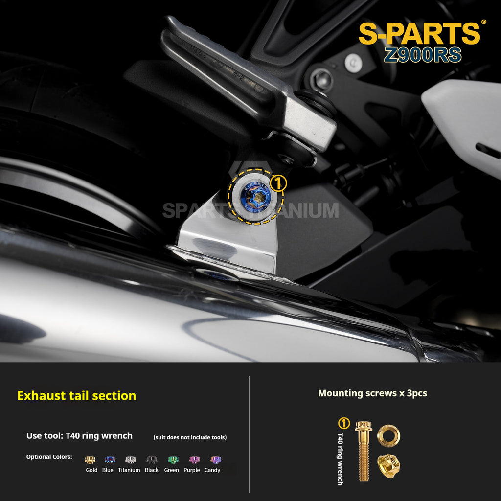 SPARTS Titanium Screw Set for Kawasaki Z900RS – Motorcycle Upgrade Kit
