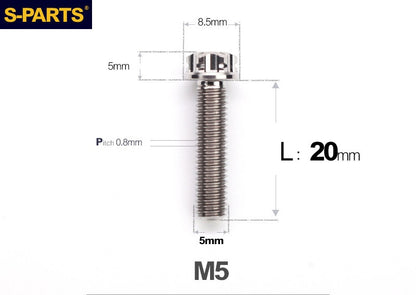 SPARTS M5 Titanium Bolt A3 Series – Motorcycle & E-Bike Upgrade Screws