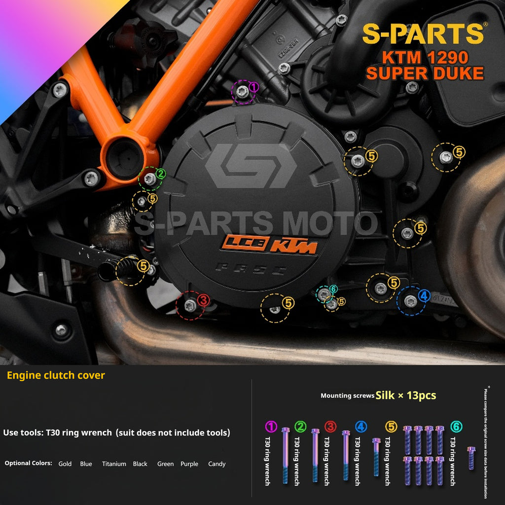 SPARTS KTM Super Duke 1290 · Full TC4 Titanium Bolt Kit｜Motorcycle Upgrade Set