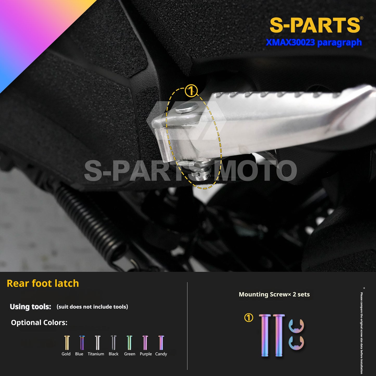 SPARTS Titanium Bolt Set for 2023 XMAX300 | Yamaha Motorcycle Titanium Bolt Upgrade