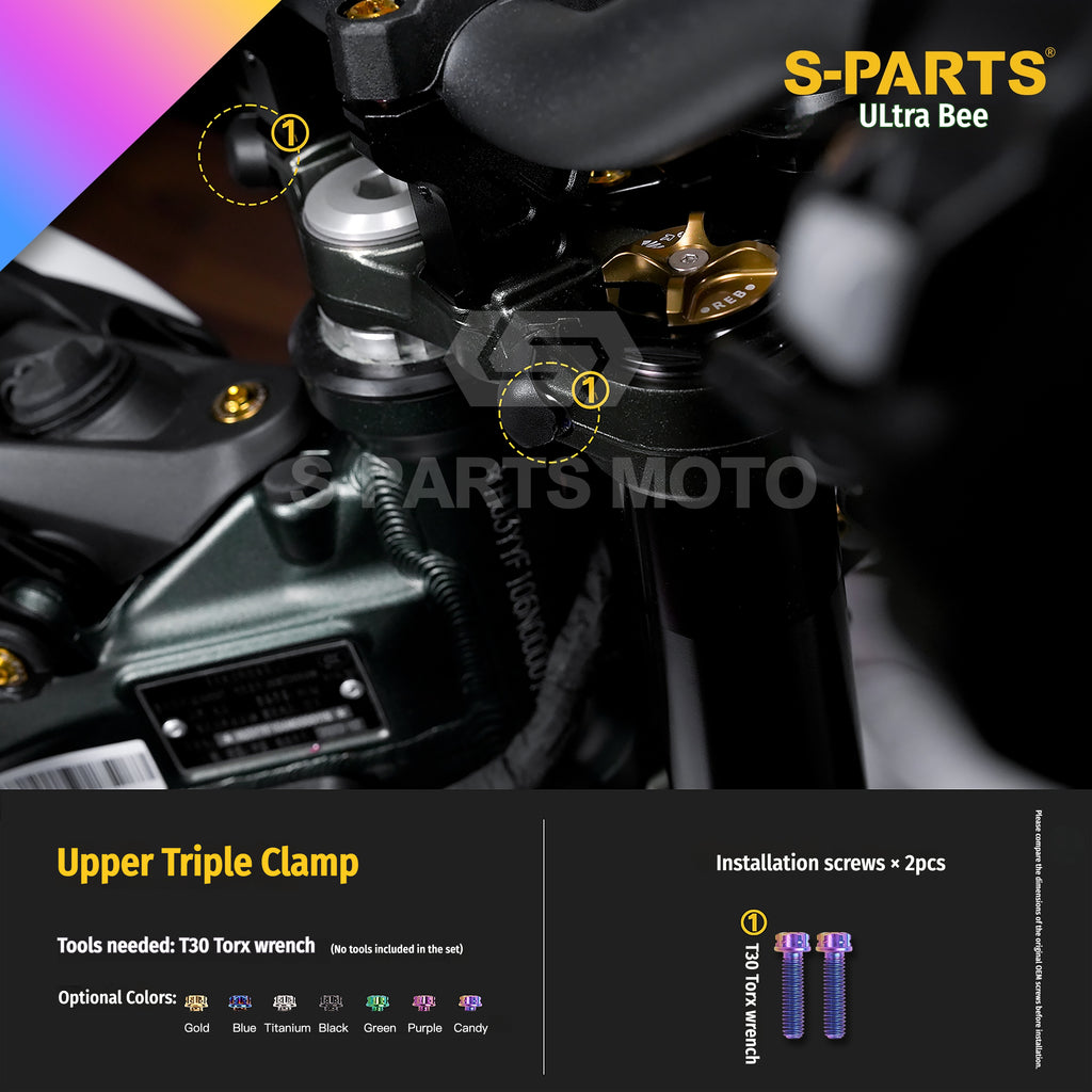 SPARTS Titanium Bolt Kit for Ultra Bee | Full Motorcycle Upgrade Set--candy