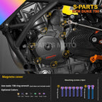 SPARTS TC4 Titanium Bolt Kit Compatible with KTM DUKE 790 – Full Motorcycle Fastener Upgrade