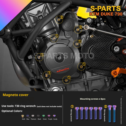 SPARTS TC4 Titanium Bolt Kit Compatible with KTM DUKE 790 – Full Motorcycle Fastener Upgrade