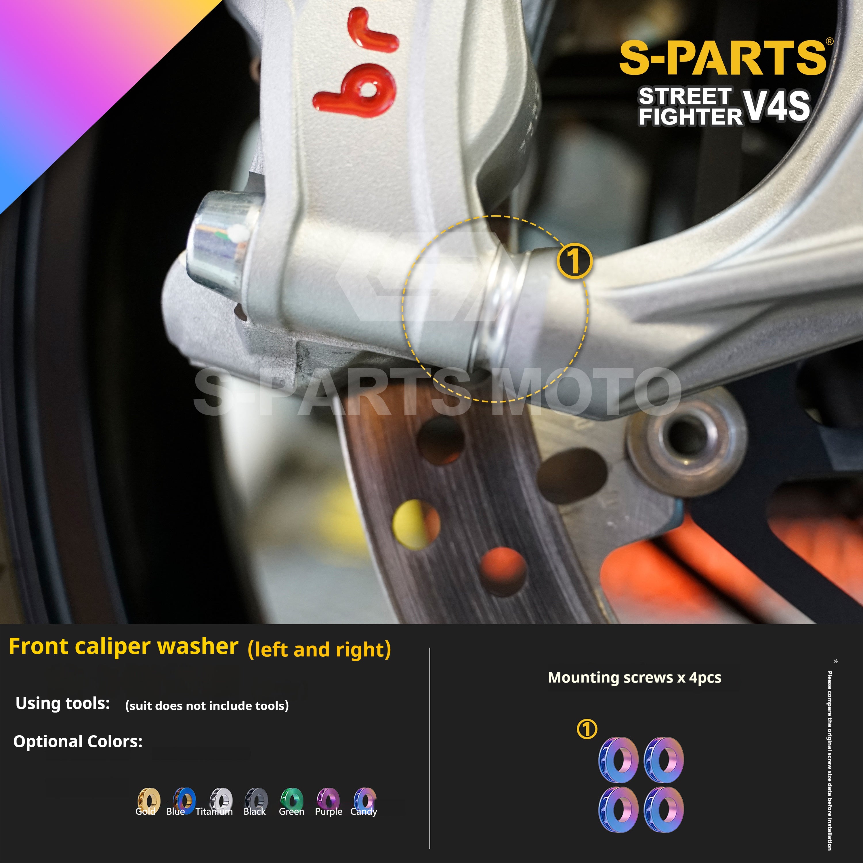 SPARTS Titanium Bolt Kit for Ducati Streetfighter V4S – Candy Color Upgrade