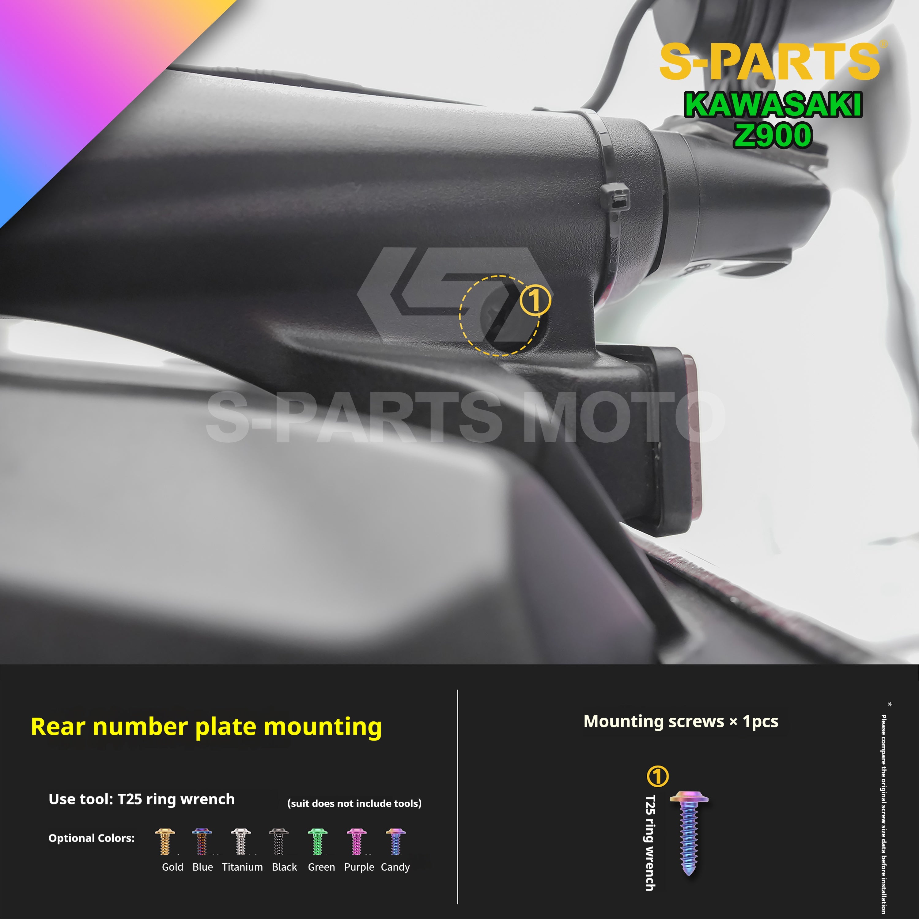 SPARTS Titanium Bolt Kit for Kawasaki Z900 2021 – ustom Candy Color & CNC Titanium Upgrade Kit - 2/2