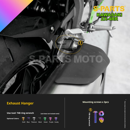 SPARTS TC4 Titanium Bolt Kit for Kawasaki ZX-4RR | Motorcycle Titanium Bolt Upgrade