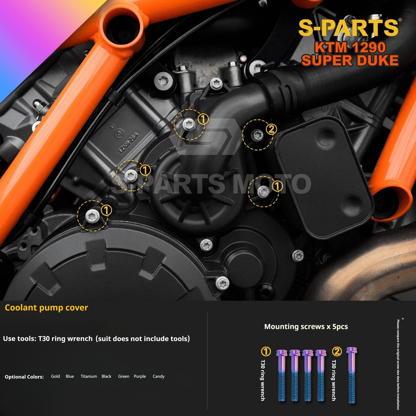 SPARTS Titanium Alloy Fasteners Compatible with KTM Super Duke 1290