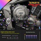 SPARTS Titanium Screw Set for Triumph Street Triple RS –CNC Titanium Upgrade Kit