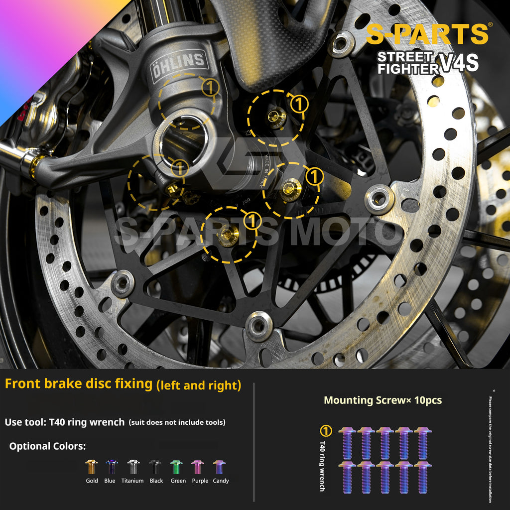 SPARTS Titanium Bolt Kit for Ducati Streetfighter V4S