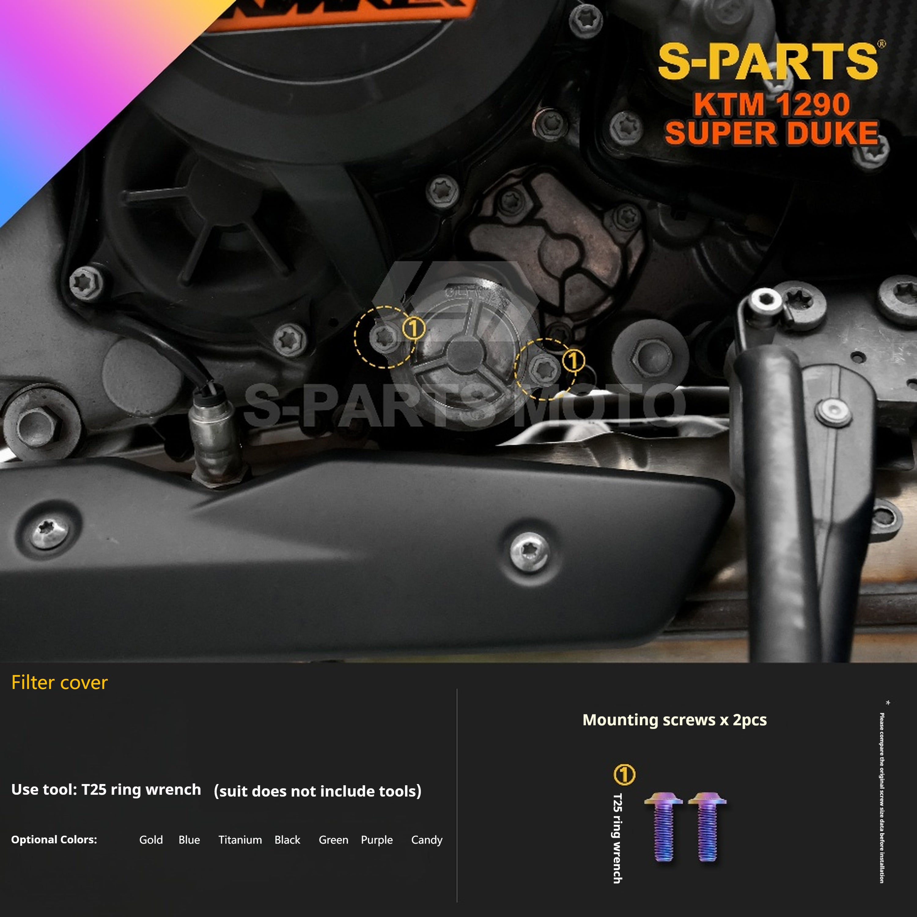 SPARTS KTM Super Duke 1290 · Full TC4 Titanium Bolt Kit｜Motorcycle Upgrade Set