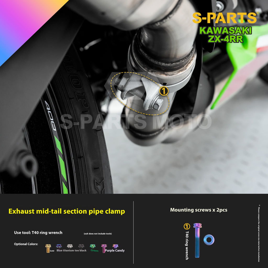 SPARTS Titanium Bolt Kit for Kawasaki ZX-4RR 2023 – Custom Candy Color & CNC Titanium Upgrade Kit- 2/2