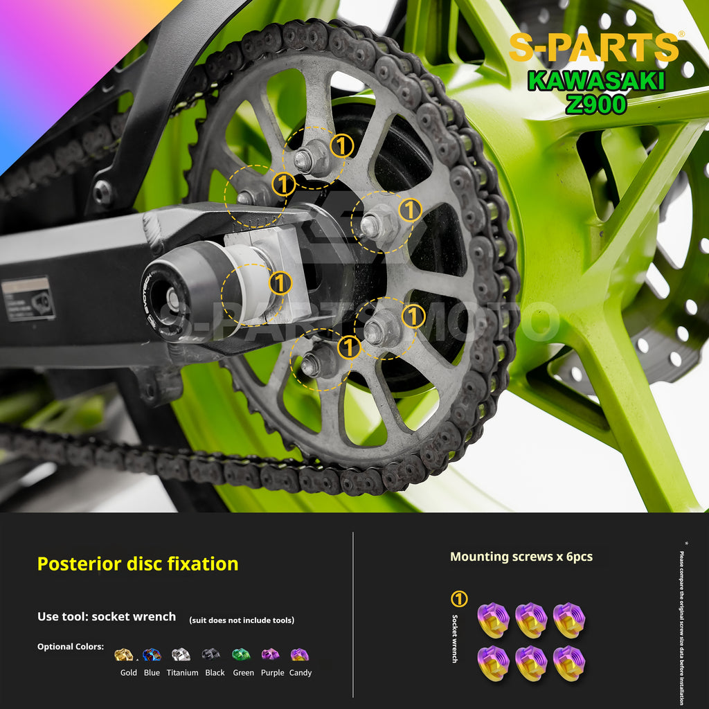 SPARTS Titanium Bolt Kit for Kawasaki Z900 2021 – ustom Candy Color & CNC Titanium Upgrade Kit - 2/2