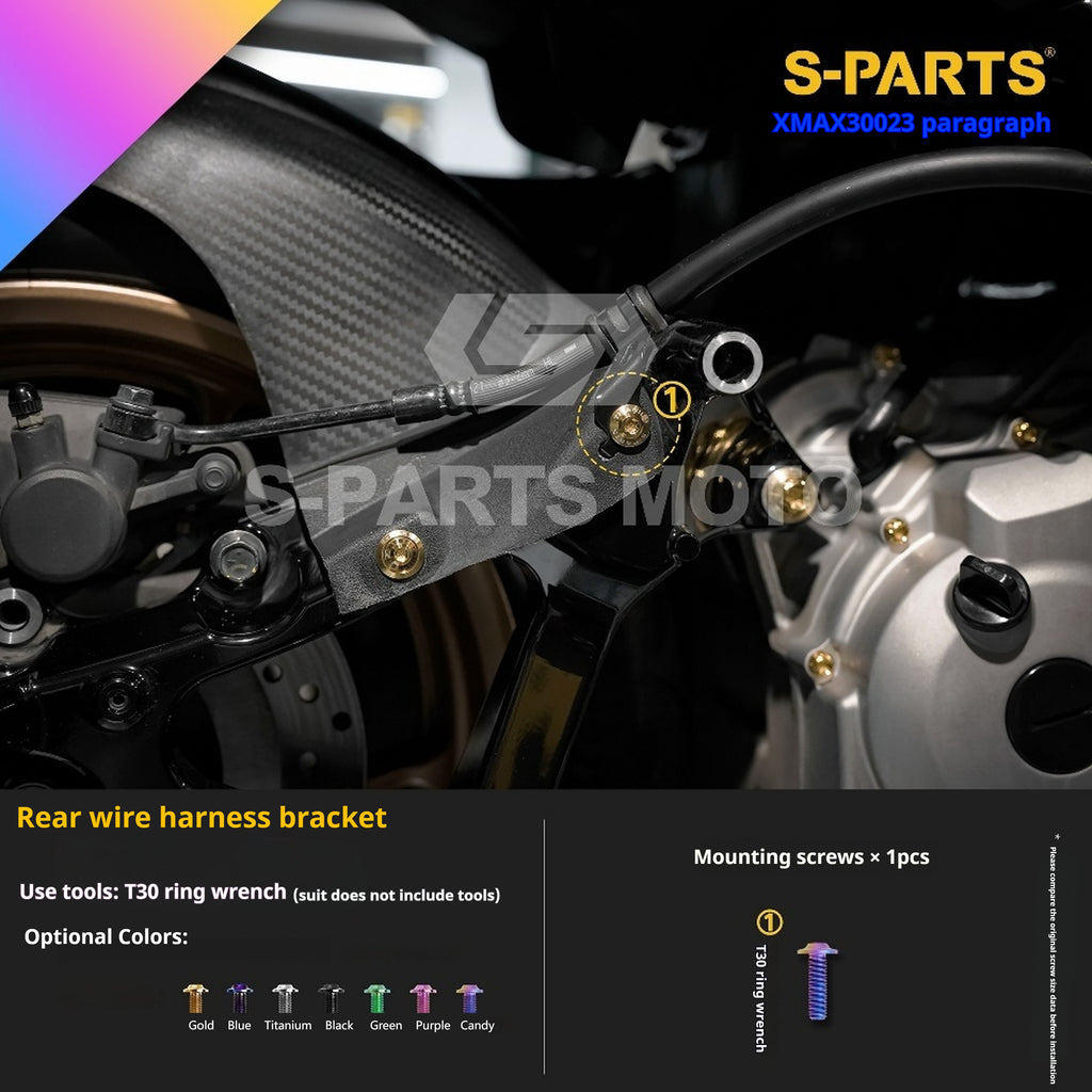 SPARTS Titanium Bolt Set for 2023 XMAX300 – Yamaha Motorcycle Custom Upgrade– Custom Candy Color - 2/2