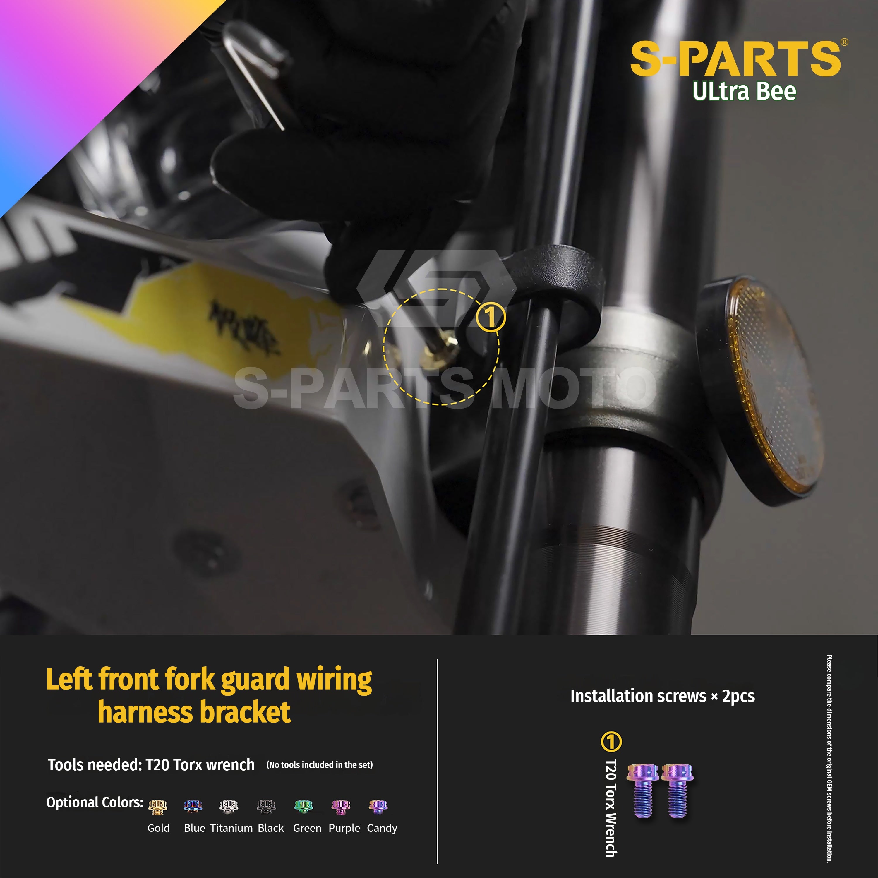 SPARTS Titanium Bolt Kit for Ultra Bee | Full Motorcycle Upgrade Set--candy