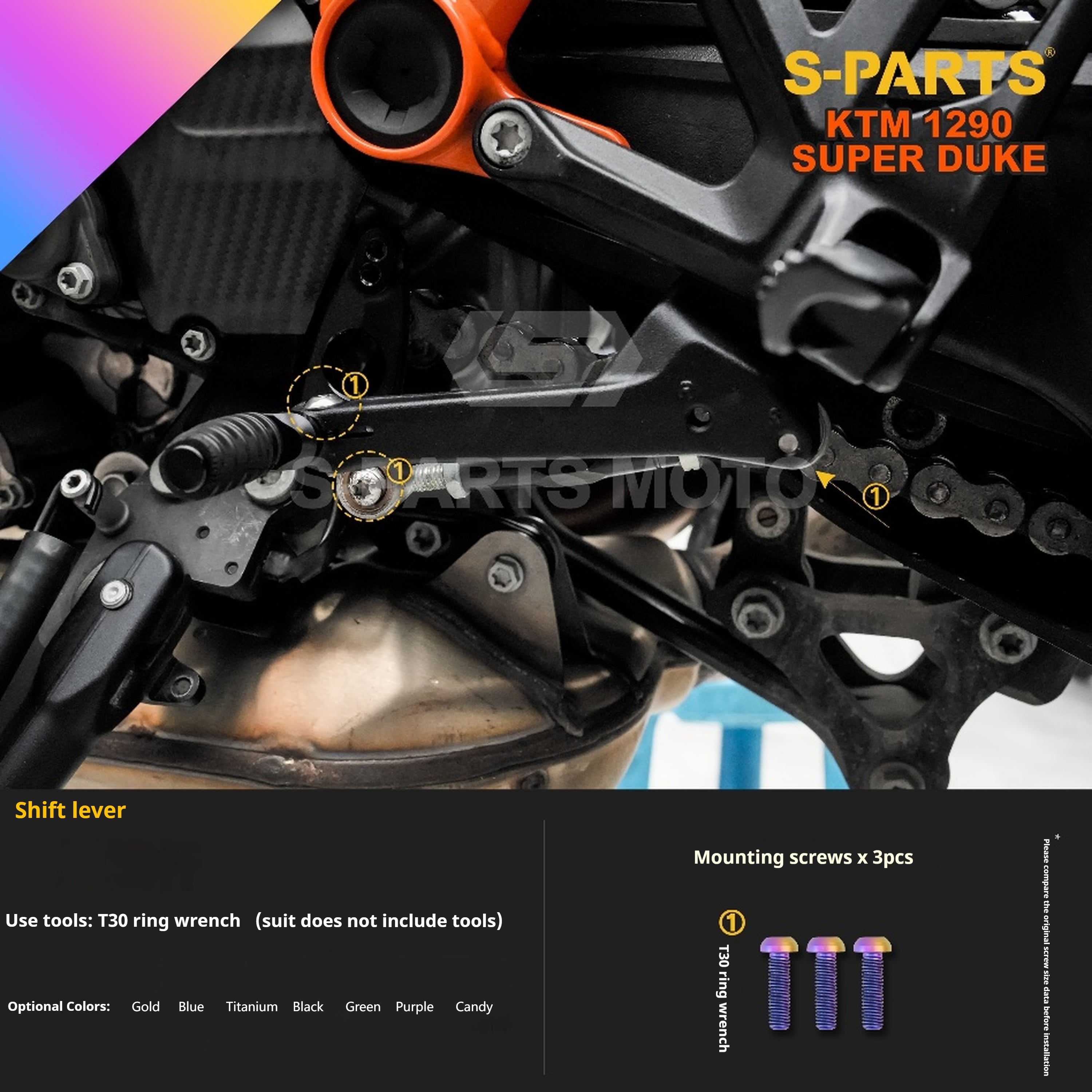 SPARTS KTM Super Duke 1290 · Full TC4 Titanium Bolt Kit｜Motorcycle Upgrade Set