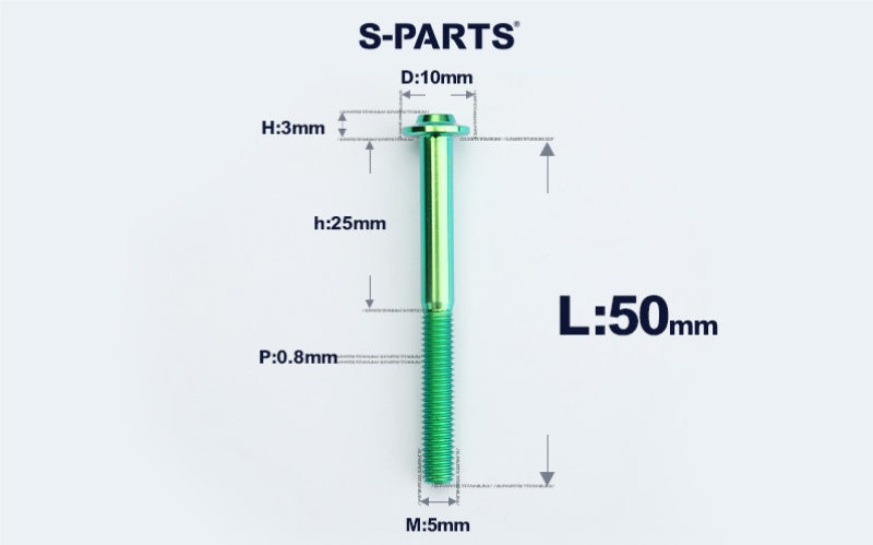 SPARTS A3 Countersunk Head M5 D10 Titanium Bolt TC4 Motorcycle & E-Bike Custom Fastener