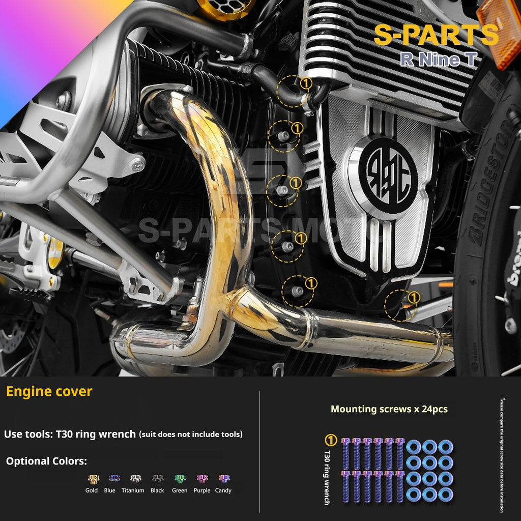 SPARTS BMW RnineT Titanium Alloy Motorcycle Bolt Upgrade Kit