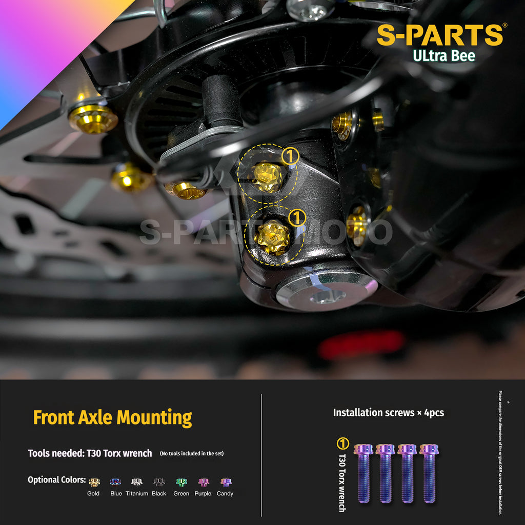 SPARTS Titanium Bolt Kit for Ultra Bee | Full Motorcycle Upgrade Set--candy