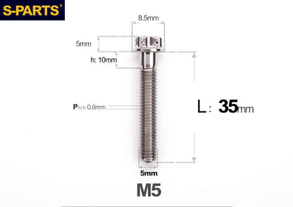 SPARTS M5 Titanium Bolt A3 Series – Motorcycle & E-Bike Upgrade Screws